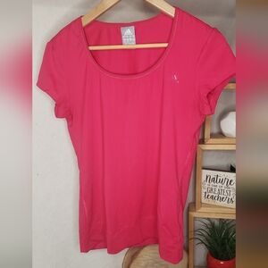 adidas Women's Bright Pink Short Sleeve Tee